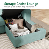 HONBAY Sectional Sleeper Sofa Pull Out Bed with Storage Chaise, Sectional Sofa Couch, Sleeper Couch Bed for Living Room, Dark Grey