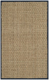 SAFAVIEH Area Rug 8x10 - Natural Fiber Collection - Large - Natural & Beige, Seagrass, Basketweave Pattern (NF114A)