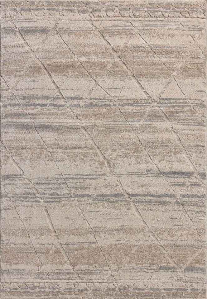 Loloi Amber Lewis Monty Collection MOT-01 Ivory/Taupe 9'-2" x 13', .50" Pile Height, Area Rug