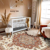 TOPRUUG Washable Oriental Area Rug - 12x15 Rugs for Living Room Soft Carpet for Bedroom Waterproof Floral Distressed Indoor Stain Resistant Non-Shedding Floor Carpets (Green, 12x15)