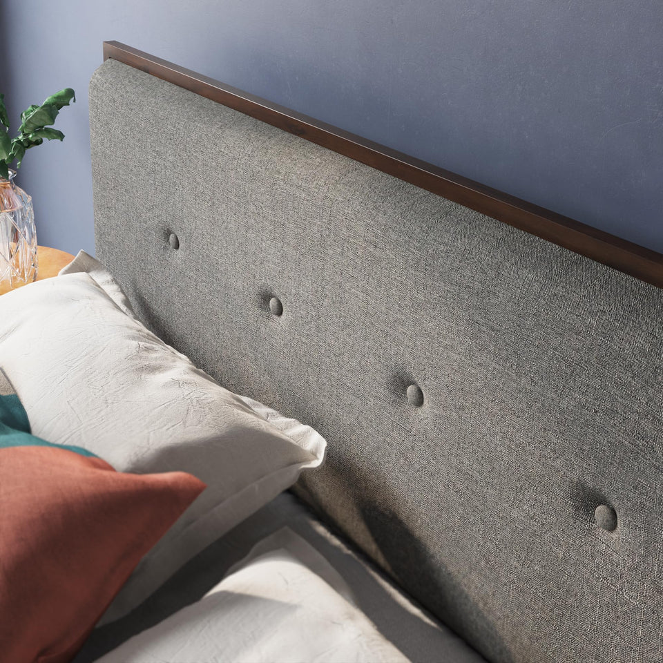 Zinus 12 Inch Solid Wood Platform Bed with Headboard/No Box Spring Needed/Wood Slat Support/Rustic Pine Finish, Queen