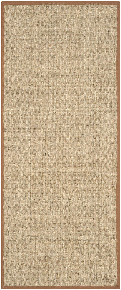 SAFAVIEH Area Rug 8x10 - Natural Fiber Collection - Large - Natural & Beige, Seagrass, Basketweave Pattern (NF114A)