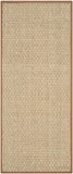 SAFAVIEH Area Rug 8x10 - Natural Fiber Collection - Large - Natural & Beige, Seagrass, Basketweave Pattern (NF114A)