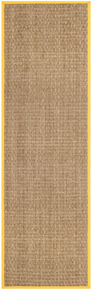 SAFAVIEH Area Rug 8x10 - Natural Fiber Collection - Large - Natural & Beige, Seagrass, Basketweave Pattern (NF114A)