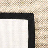 SAFAVIEH Area Rug 8x10 - Natural Fiber Collection - Large - Marble & Beige, Sisal, Woven Design with Border (NF143C)