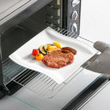 MALACASA Ivory White Dinnerware Sets, 30-Piece Porcelain Plates and Bowls Sets, Modern Dish Set for 6, Square Plates Dinnerware Set Kitchen Dishware Sets, Microwave and Dishwasher Safe, Series Flora