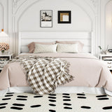 Allewie King Size Lift Up Storage Bed, Modern Wingback Headboard, Hydraulic Support, No Box Spring Needed, Light Beige