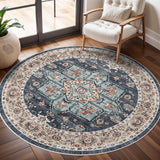 TOPRUUG Washable Oriental Area Rug - 12x15 Rugs for Living Room Soft Carpet for Bedroom Waterproof Floral Distressed Indoor Stain Resistant Non-Shedding Floor Carpets (Green, 12x15)