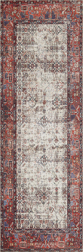 Loloi Layla Collection LAY-03 Olive/Charcoal 9'-0" x 12'-0" .13" Thick Area Rug, Soft, Durable, Vintage Inspired, Distressed, Low Pile, Non-Shedding, Easy Clean, Printed, Living Room Rug
