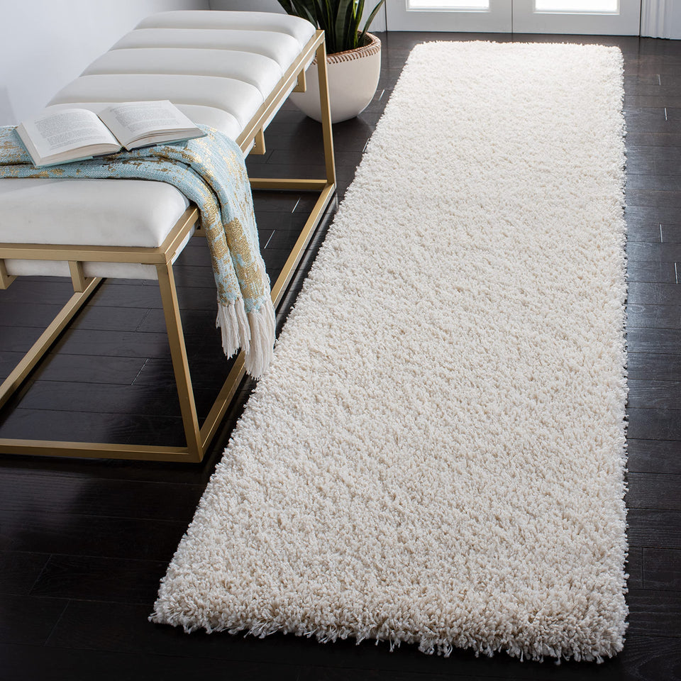 SAFAVIEH Area Rug 8x10 - California Shag Collection - Large - Beige, Non-Shedding & Easy Cleaning, Ultra Plush Thick Pile, Ideal for Living Room, Bedroom, Dining Space (SG151-1313)
