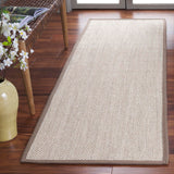 SAFAVIEH Area Rug 8x10 - Natural Fiber Collection - Large - Marble & Beige, Sisal, Woven Design with Border (NF143C)