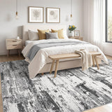 Area Rugs for Living Room: 12x15 Abstract Washable Rug Modern Neutral Large Soft Stain Resistant Non-Slip Backing Machine Table for Bedroom Dining Room Indoor Home Office Carpet - Gold Brown