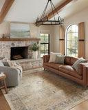 Loloi Magnolia Home by Joanna Gaines Millie Collection MIE-02 Sky/Gold 7'-10" x 10', .25" Pile Height, Area Rug