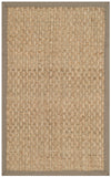 SAFAVIEH Area Rug 8x10 - Natural Fiber Collection - Large - Natural & Beige, Seagrass, Basketweave Pattern (NF114A)