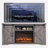 JXQTLINGMU Farmhouse TV Stand for 75+ Inch TV, 32" Tall Entertainment Center w/4 Drawers & Sliding Barn Door, Rustic Media Console w/Storage Shelves, 66" Wood Television Stand for Living Room, Brown