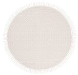 SAFAVIEH Area Rug 8x10 - Natura Collection - Large - Ivory, Handmade Wool, Moroccan Boho Fringe Design, Ideal for Living Room, Bedroom, Dining Space (NAT852B)