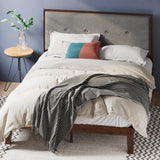 Zinus 12 Inch Solid Wood Platform Bed with Headboard/No Box Spring Needed/Wood Slat Support/Rustic Pine Finish, Queen