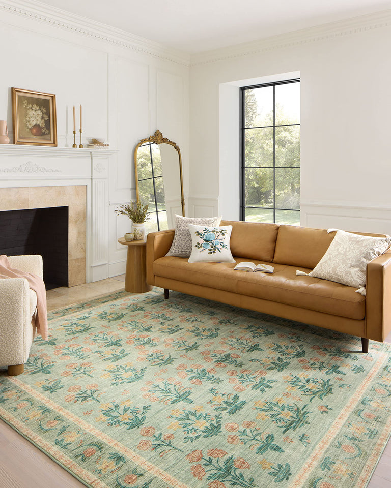 Loloi Rifle Paper Co. Eden Collection EDE-02 Mughal Garden Cream 7'-6" x 9'-6" Area Rug
