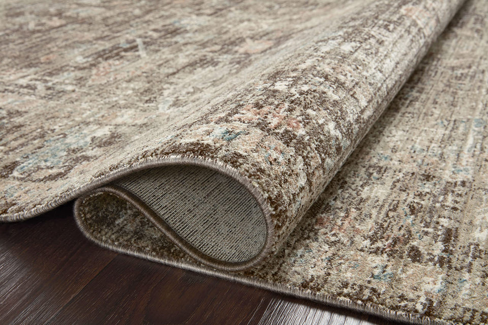 Loloi Magnolia Home by Joanna Gaines Millie Collection MIE-02 Sky/Gold 7'-10" x 10', .25" Pile Height, Area Rug