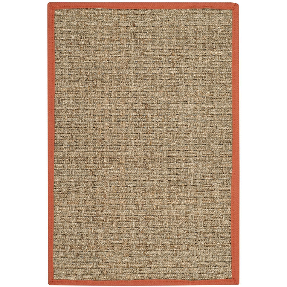 SAFAVIEH Area Rug 8x10 - Natural Fiber Collection - Large - Natural & Beige, Seagrass, Basketweave Pattern (NF114A)