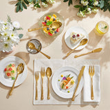 KINGSTONE Hammered Silverware Set, Flatware Set, 18/10 Stainless Steel Premium Cutlery with Unique Ripple Handles Design Mirror Polished - Dishwasher Safe (40-Piece)