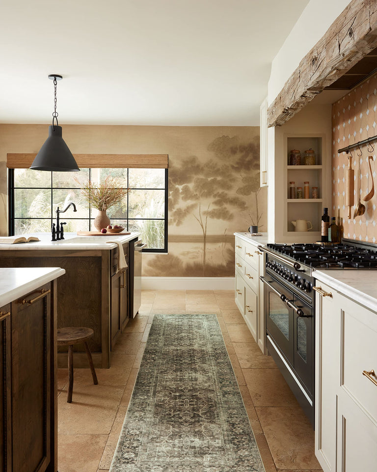 Loloi Magnolia Home by Joanna Gaines Sinclair Collection SIN-01 Pebble/Taupe 8'-6" x 11'-6", .25" Pile Height, Machine Washable, Area Rug