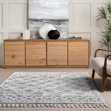 nuLOOM 8x11 Ansley Moroccan Tassel Area Rug, Light Grey, High-Low Textured Bohemian Design, Plush High Pile, Stain Resistant, For Bedroom, Living Room, Hallway, Entryway