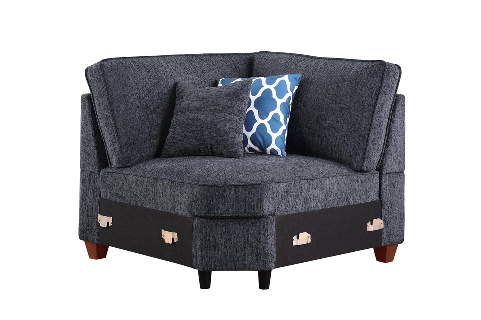 YOPTO 127" L-Shaped Sectional Couch with Movable Ottoman & 6 Throw Pillows,7 Seat Chenille Upholstered Sofa W/2 Cup Holder,USB Port & Hidden Storage Box,DIY Combination,for Living Room,Apartment,Beige