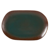 Bloomhouse Santorini Mist Double Bowl Terracotta Reactive Glaze Plates and Bowls Dinnerware Set - Amber, Service for Four (16pcs)