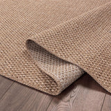 CAMILSON Easy Jute Rug 10x14, Indoor Outdoor Natural Color Fiber Area Rugs for Living Room Patio and Kitchen Rug Herringbone Woven Design Easy-Cleaning Washable Outside Carpet Alfombras 10 x 14