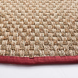 SAFAVIEH Area Rug 8x10 - Natural Fiber Collection - Large - Natural & Beige, Seagrass, Basketweave Pattern (NF114A)