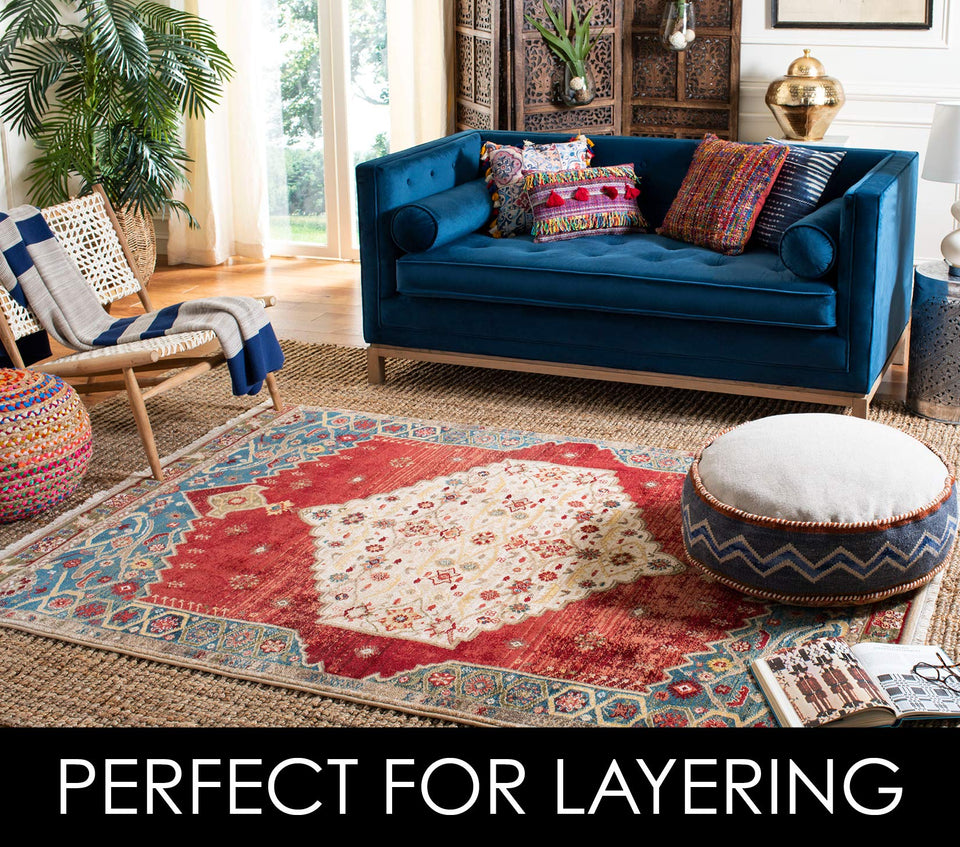 SAFAVIEH Area Rug 9x12 - Natural Fiber Collection - Large - Natural Brown, Handmade Jute, Farmhouse Style, Chunky Textured Thick Pile (NF447A)