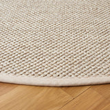 SAFAVIEH Area Rug 8x10 - Natural Fiber Collection - Large - Marble & Beige, Sisal, Woven Design with Border (NF143C)
