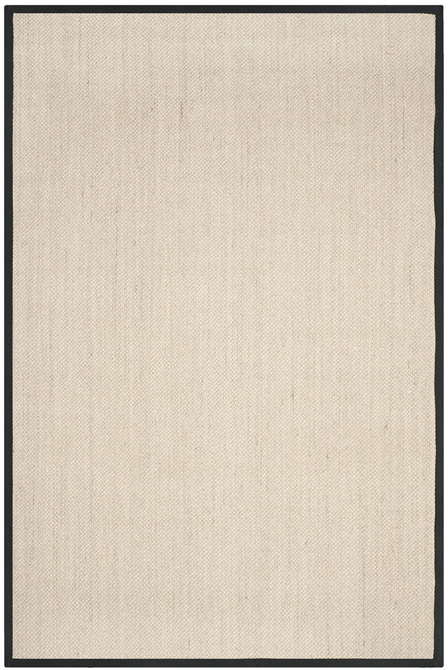 SAFAVIEH Area Rug 8x10 - Natural Fiber Collection - Large - Marble & Beige, Sisal, Woven Design with Border (NF143C)