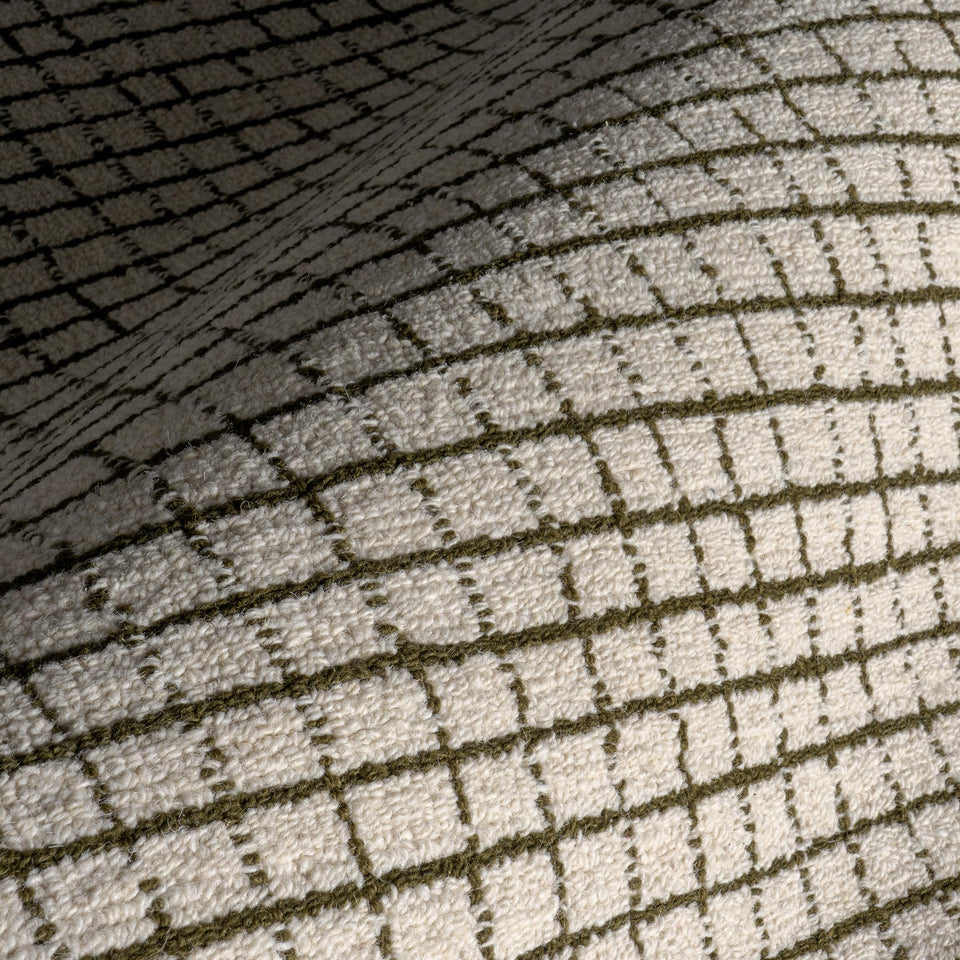 Rugs USA 8'6" x 11'6" Melrose Checked Wool Indoor Area Rug, Contemporary Farmhouse Cream for Living Room, Bedroom, Office, Entryway, Hallway