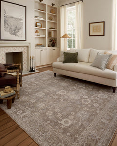 Loloi Chris Loves Julia Louisa Collection LOI-03 Taupe/Ivory 7'-10" x 10', .38" Pile Height, Area Rug