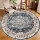 TOPRUUG Washable Oriental Area Rug - 12x15 Rugs for Living Room Soft Carpet for Bedroom Waterproof Floral Distressed Indoor Stain Resistant Non-Shedding Floor Carpets (Green, 12x15)