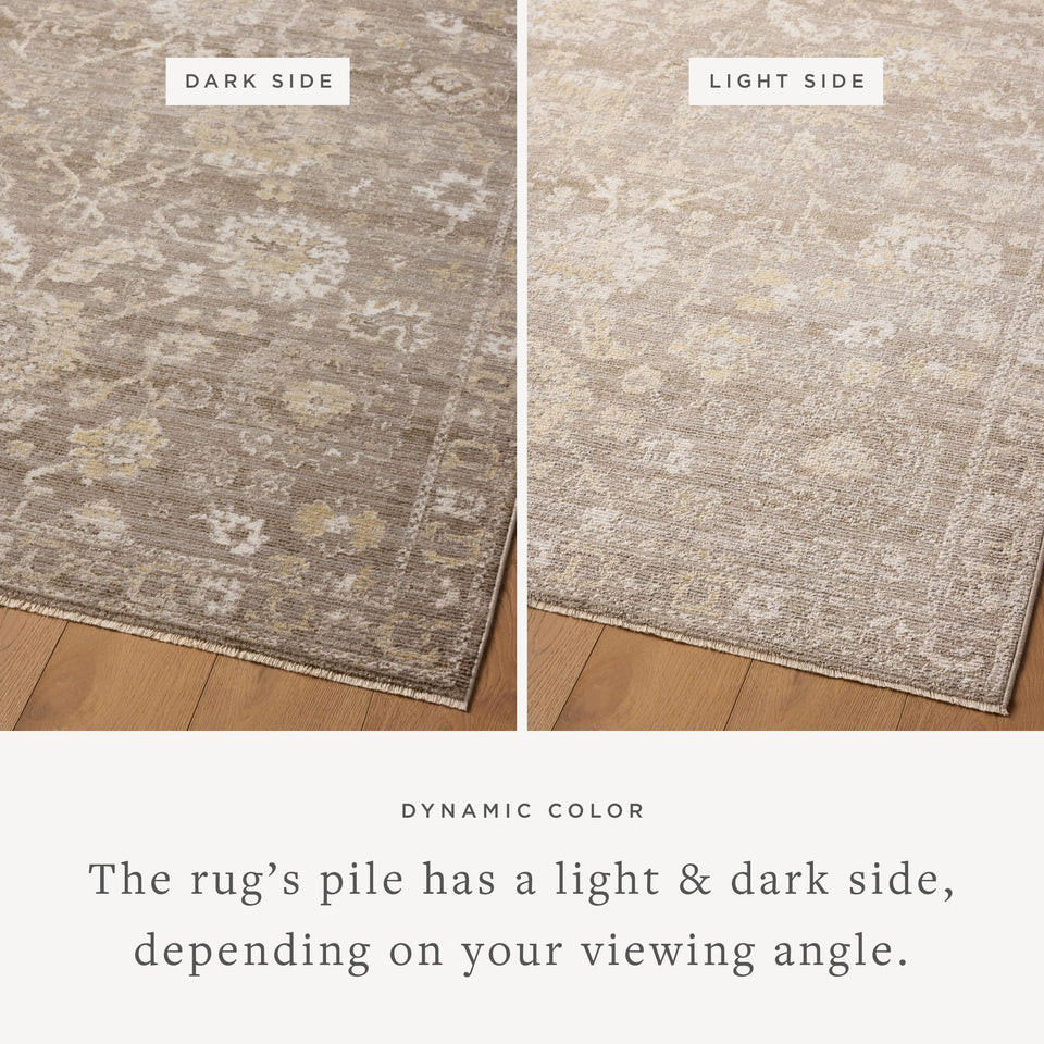 Loloi Magnolia Home by Joanna Gaines Pace Collection PAC-01 Natural/Stone 9'-6" x 12'-3" Area Rug