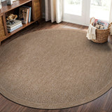 CAMILSON Easy Jute Rug 10x14, Indoor Outdoor Natural Color Fiber Area Rugs for Living Room Patio and Kitchen Rug Herringbone Woven Design Easy-Cleaning Washable Outside Carpet Alfombras 10 x 14