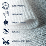 JONATHAN Y Handwoven Jute Fringe Natural Indoor Area Rug, 8x10, Pata, Bohemian, Rustic, Cottage, Easy-Cleaning for Living Room, Bedroom, Kitchen, Non-Shedding (NRF103A-8)