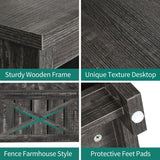 YITAHOME Coffee Table Farmhouse Coffee Table with Storage Rustic Wood Cocktail Table, Square Coffee Tables for Living Meeting Room with Half Open Storage Compartment, Grey Wash