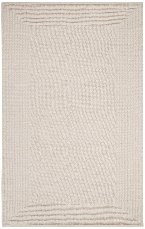 SAFAVIEH Area Rug 8x10 - Natura Collection - Large - Ivory, Handmade Wool, Ideal for Living Room, Bedroom, Dining Space (NAT450A)