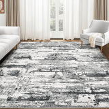 Area Rugs for Living Room: 12x15 Abstract Washable Rug Modern Neutral Large Soft Stain Resistant Non-Slip Backing Machine Table for Bedroom Dining Room Indoor Home Office Carpet - Gold Brown