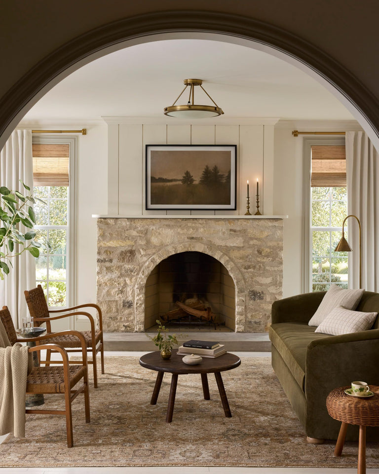 Loloi Magnolia Home by Joanna Gaines Pace Collection PAC-01 Natural/Stone 9'-6" x 12'-3" Area Rug