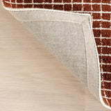 Rugs USA 8'6" x 11'6" Melrose Checked Wool Indoor Area Rug, Contemporary Farmhouse Cream for Living Room, Bedroom, Office, Entryway, Hallway