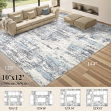 Area Rugs for Living Room: 12x15 Abstract Washable Rug Modern Neutral Large Soft Stain Resistant Non-Slip Backing Machine Table for Bedroom Dining Room Indoor Home Office Carpet - Gold Brown
