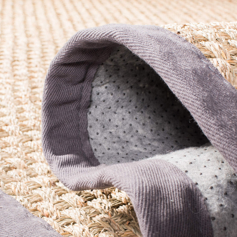 SAFAVIEH Area Rug 8x10 - Natural Fiber Collection - Large - Natural & Beige, Seagrass, Basketweave Pattern (NF114A)