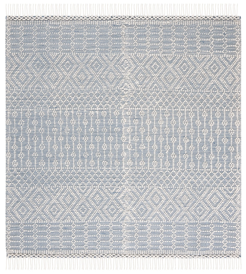 SAFAVIEH Area Rug 8x10 - Natura Collection - Large - Ivory, Handmade Wool, Moroccan Boho Fringe Design, Ideal for Living Room, Bedroom, Dining Space (NAT852B)