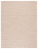 SAFAVIEH Area Rug 8x10 - Natural Fiber Collection - Large - Marble & Beige, Sisal, Woven Design with Border (NF143C)