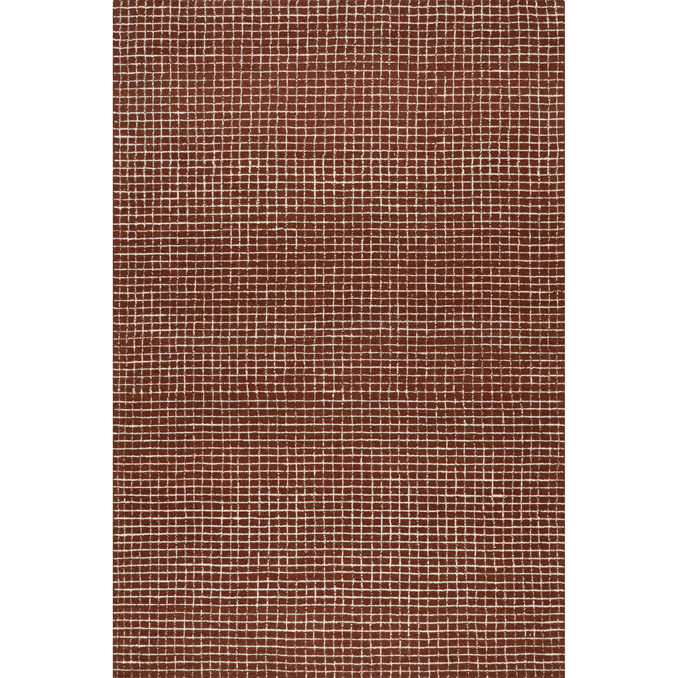 Rugs USA 8'6" x 11'6" Melrose Checked Wool Indoor Area Rug, Contemporary Farmhouse Cream for Living Room, Bedroom, Office, Entryway, Hallway